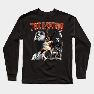 Willis Reed The Captain Basketball Legend Signature Vintage Retro 80s 90s Bootleg Rap Style Long Sleeve T-Shirt